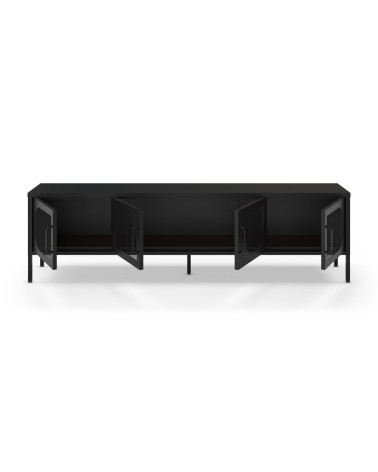 Porta tv Tayra in metallo 4 ante 180 cm. colore nero