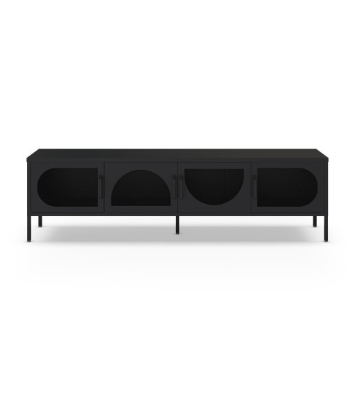 Porta tv Tayra in metallo 4 ante 180 cm. colore nero