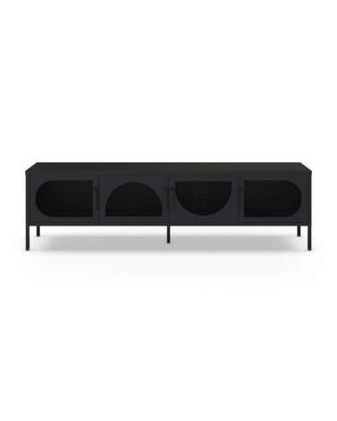 Porta tv Tayra in metallo 4 ante 180 cm. colore nero