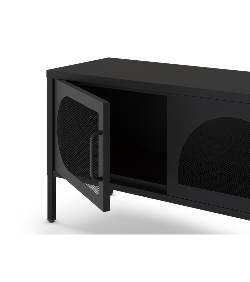 Porta tv Tayra in metallo 4 ante 180 cm. colore nero