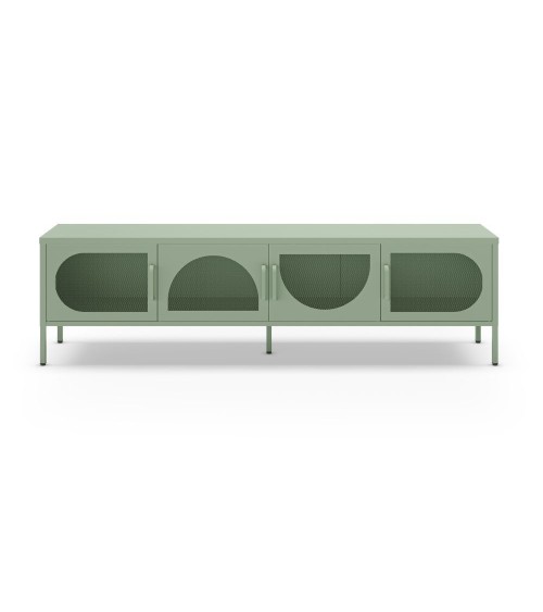 Porta tv Tayra in metallo 4 ante 180 cm. colore verde menta