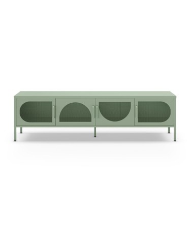 Porta tv Tayra in metallo 4 ante 180 cm. colore verde menta