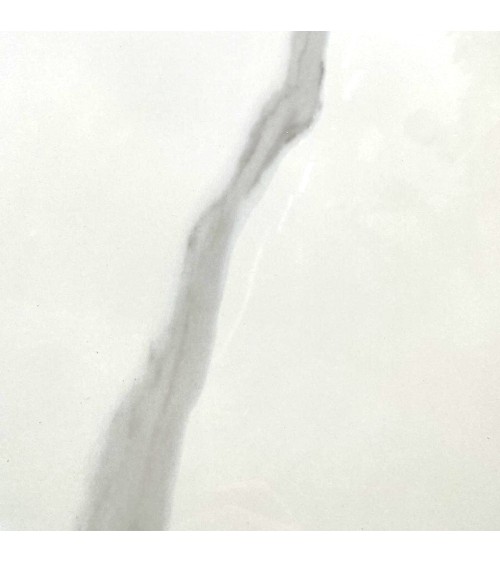 Tavolo allungabile Kyoto con piano in ceramica effetto marmo bianco lucido e struttura in metallo nero