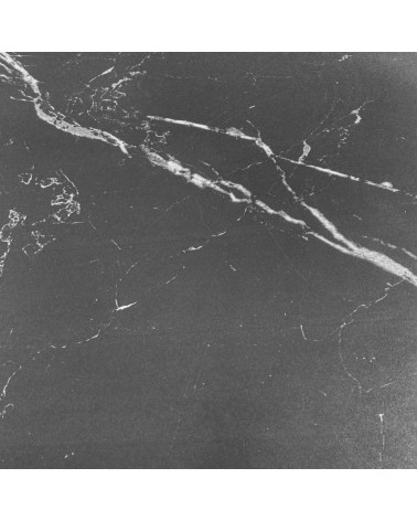 Tavolo allungabile Kyoto con piano in ceramica effetto marmo nero ardesia opaco e struttura in metallo nero