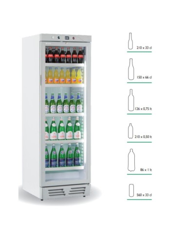 Frigo vetrina bibite EKG390VG statica con agitatore bianco classe E