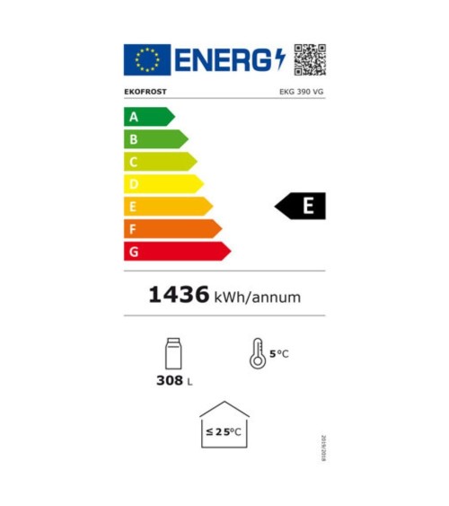 Frigo vetrina bibite EKG390VG statica con agitatore bianco classe E