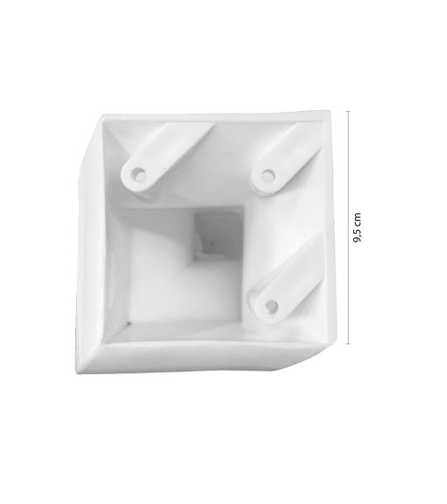 Piede in plastica colore bianco 9.5x20 H cm.