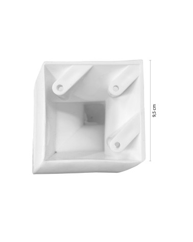 Piede in plastica colore bianco 9.5x20 H cm.
