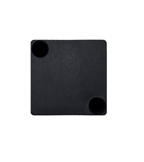 Piede cubotto in plastica colore nero 5.3x5.3x8 H cm.