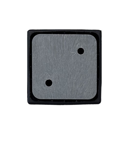 Piede cubotto in plastica colore nero 5.3x5.3x8 H cm.