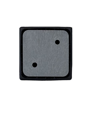 Piede cubotto in plastica colore nero 5.3x5.3x8 H cm.