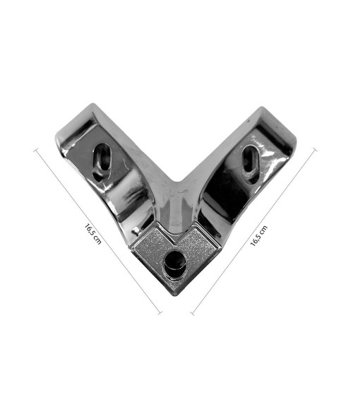 Piede in plastica colore cromo 16.5x16.5x8H cm.