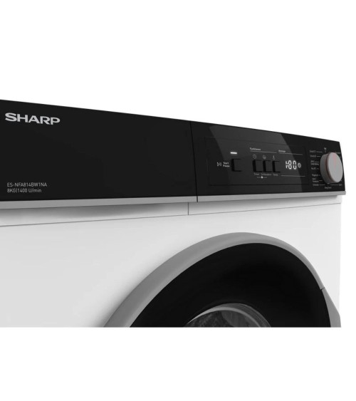 Lavatrice Sharp ESNFA814BWNNA carica frontale a libera installazione 8 kg 1400 rpm classe A