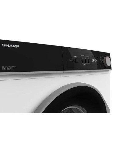 Lavatrice Sharp ESNFA814BWNNA carica frontale a libera installazione 8 kg 1400 rpm classe A
