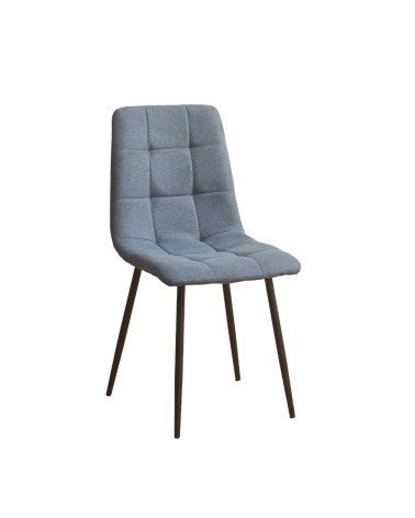 Sedia imbottita Fender in tessuto KSR29 grey e gambe in metallo nero set 6 pezzi