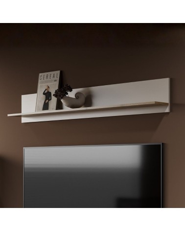 Mensola Frezo04 in colore cashmere e rovere evoque 167.3 x 17.6 x H25 cm.