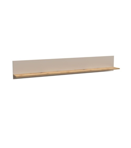 Mensola Frezo04 in colore cashmere e rovere evoque 167.3 x 17.6 x H25 cm.