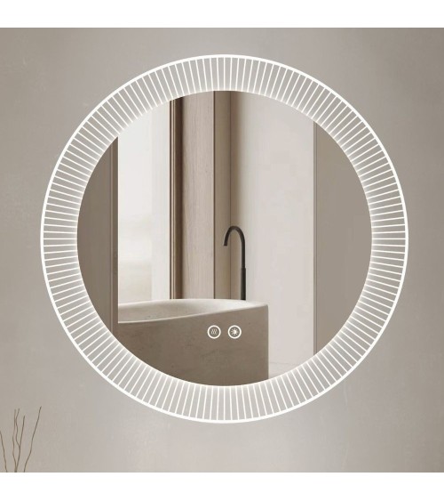 Specchio smart rotondo YJ-3001-60 con funzione anti appannamento diametro 60 cm.