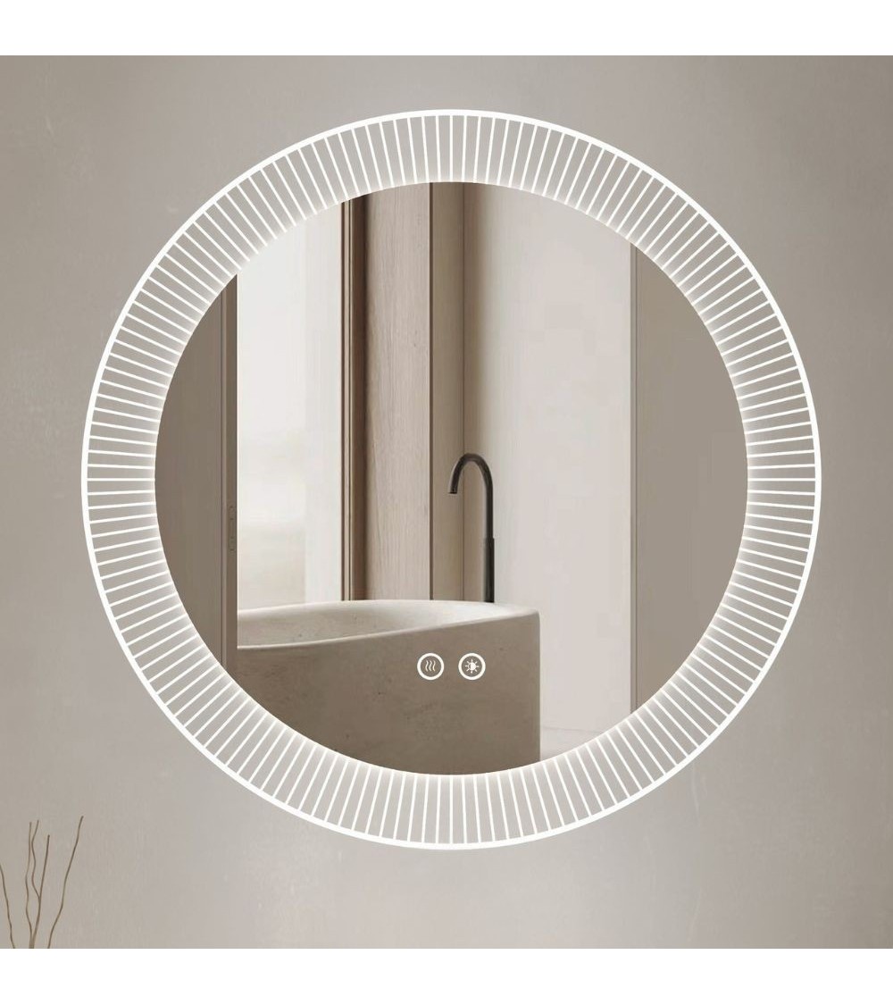 Specchio smart rotondo YJ-3001-60 con funzione anti appannamento diametro 60 cm.