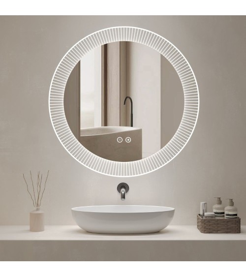 Specchio smart rotondo YJ-3001-60 con funzione anti appannamento diametro 60 cm.