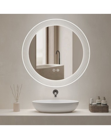 Specchio smart rotondo YJ-3001-60 con funzione anti appannamento diametro 60 cm.