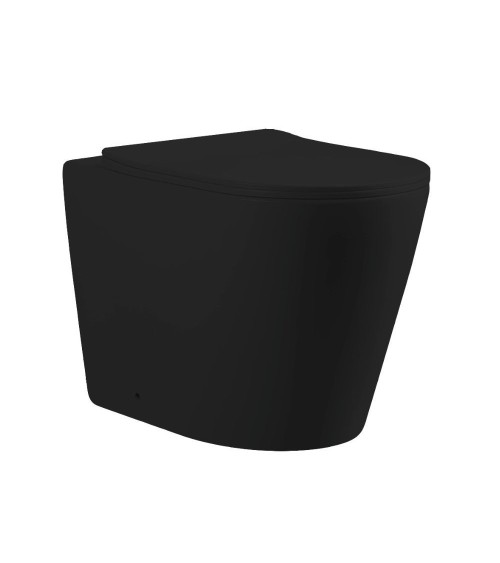 WC a pavimento YJ-3380MB in nero opaco 36x56x40 cm.