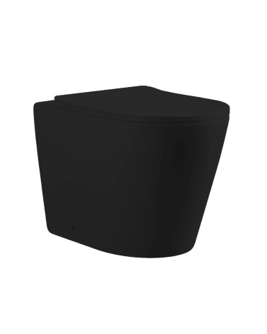 WC a pavimento YJ-3380MB in nero opaco 36x56x40 cm.