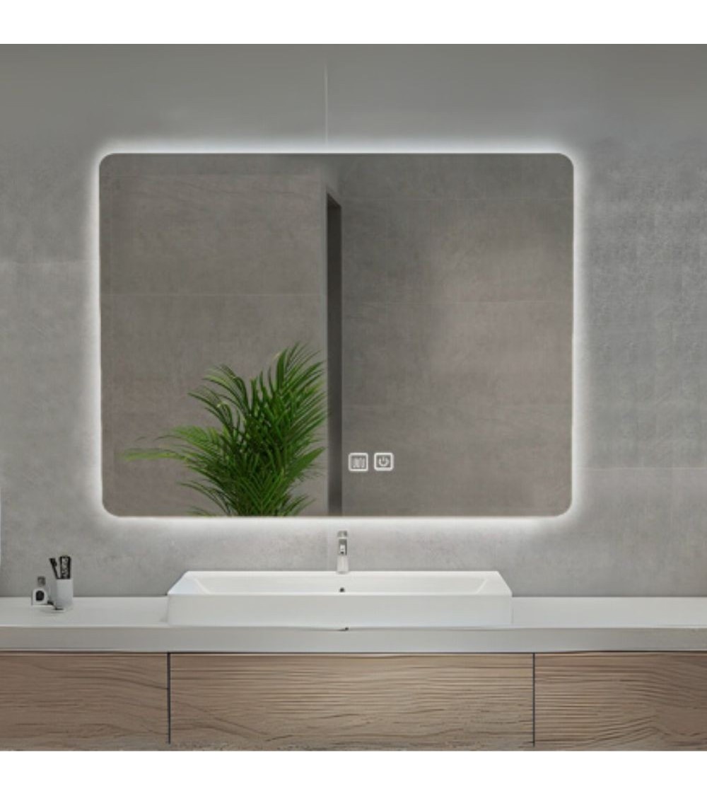 Specchio smart rettangolare YJ-70100A con retroilluminazione 70x100 cm.