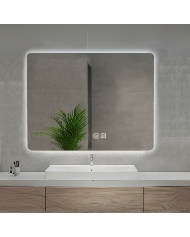 Specchio smart rettangolare YJ-70100A con retroilluminazione 70x100 cm.