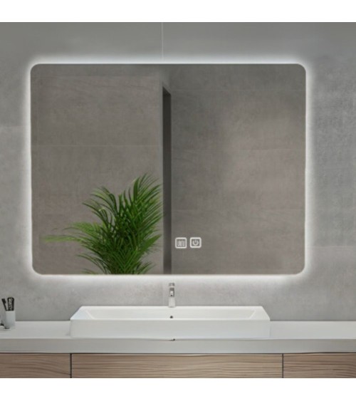 Specchio smart rettangolare YJ-70100A con retroilluminazione 70x100 cm.