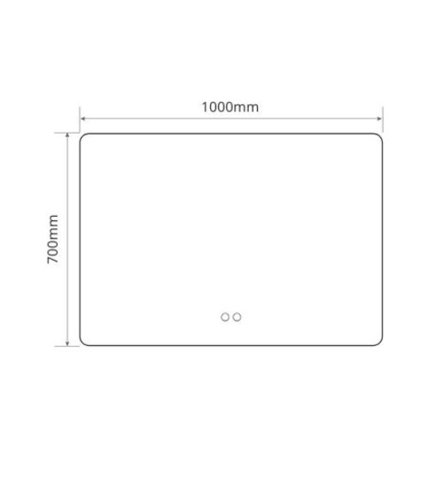 Specchio smart rettangolare YJ-70100A con retroilluminazione 70x100 cm.