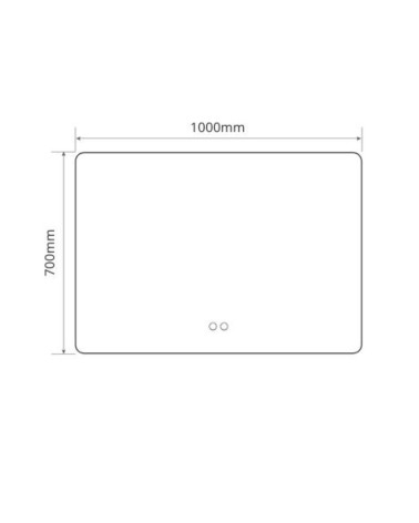 Specchio smart rettangolare YJ-70100A con retroilluminazione 70x100 cm.