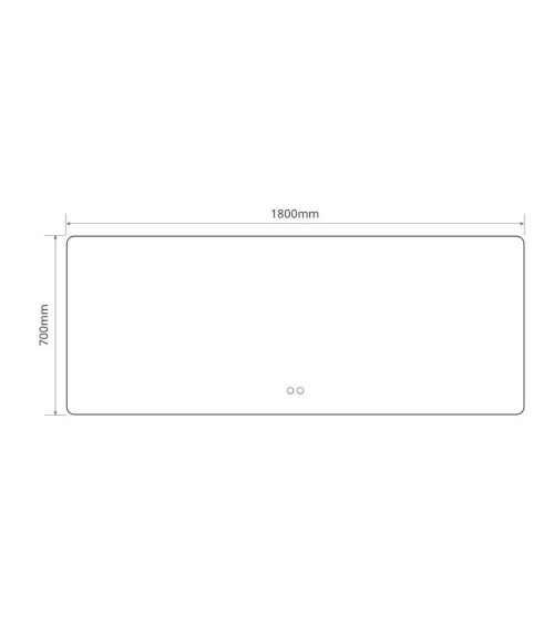 Specchio smart rettangolare YJ-70180A con retroilluminazione 70x180 cm.