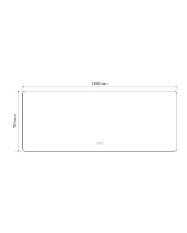 Specchio smart rettangolare YJ-70180A con retroilluminazione 70x180 cm.