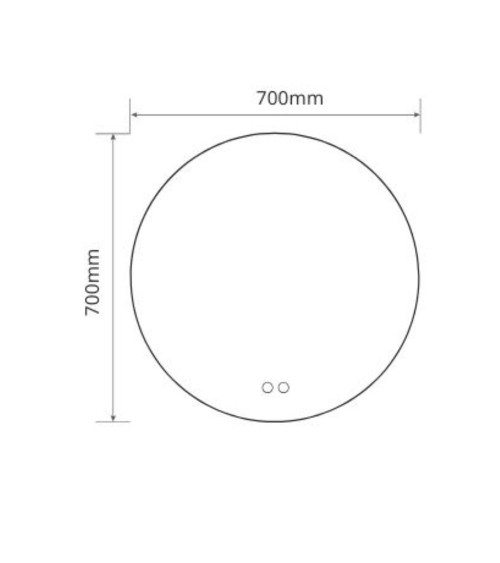 Specchio smart rotondo YJ-70A diametro 70 cm.