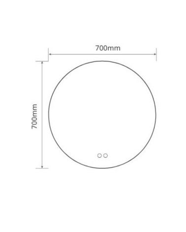 Specchio smart rotondo YJ-70A diametro 70 cm.