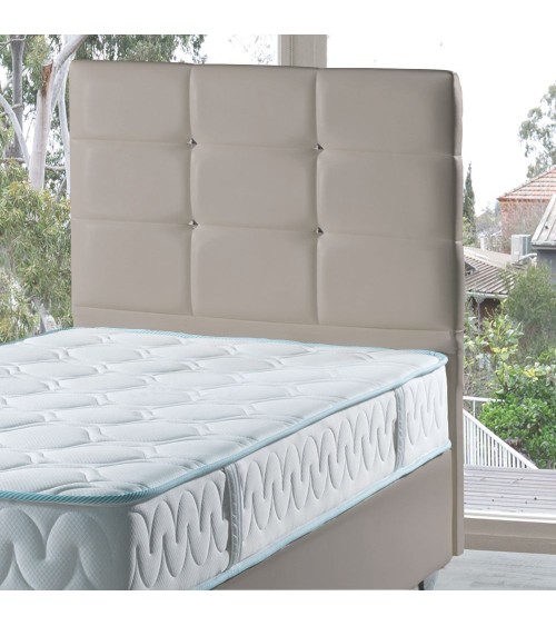 Testiera letto Nova 80x8x110H cm. in ecopelle tortora