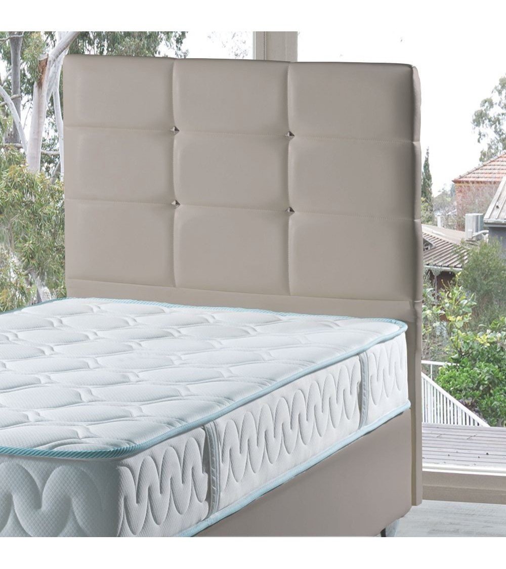 Testiera letto Nova 80x8x110H cm. in ecopelle tortora