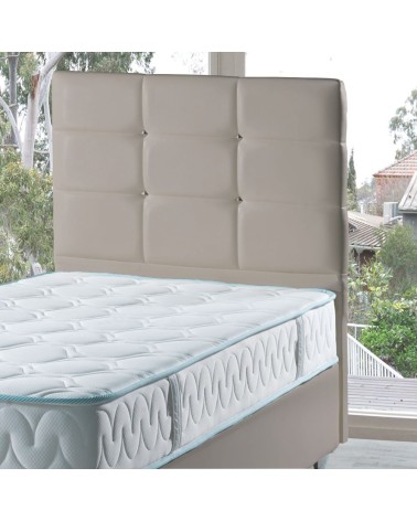 Testiera letto Nova 80x8x110H cm. in ecopelle tortora