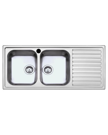 Lavello SAXT333A 116x50 cm 2 vasche gocciolatoio sinistro