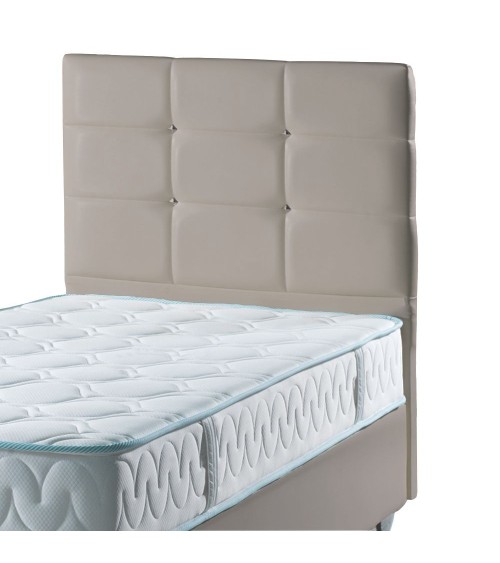 Testiera letto Nova 80x8x110H cm. in ecopelle tortora