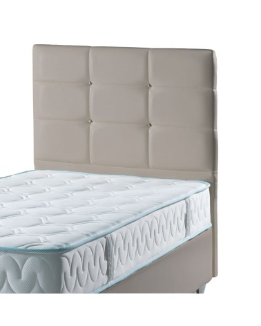 Testiera letto Nova 80x8x110H cm. in ecopelle tortora