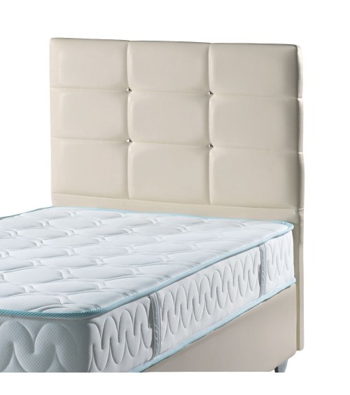 Testiera letto Nova 90x8x110H cm. in ecopelle beige