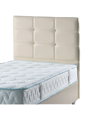 Testiera letto Nova 90x8x110H cm. in ecopelle beige