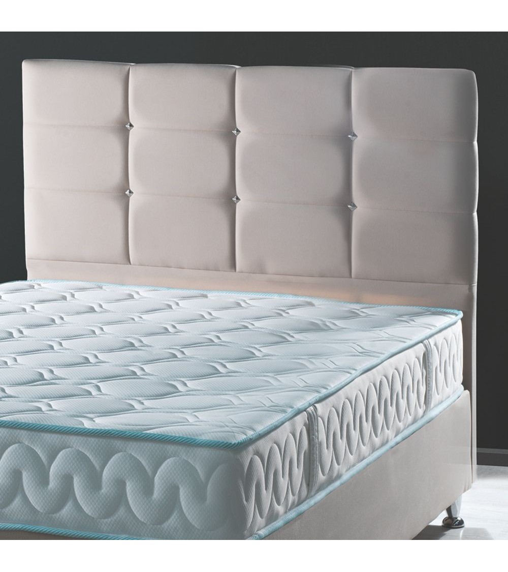 Testiera letto Nova 120x8x110H cm. in ecopelle tortora