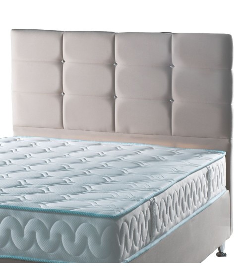 Testiera letto Nova 120x8x110H cm. in ecopelle tortora