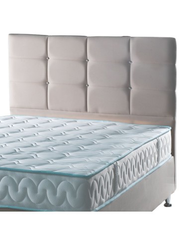 Testiera letto Nova 120x8x110H cm. in ecopelle tortora