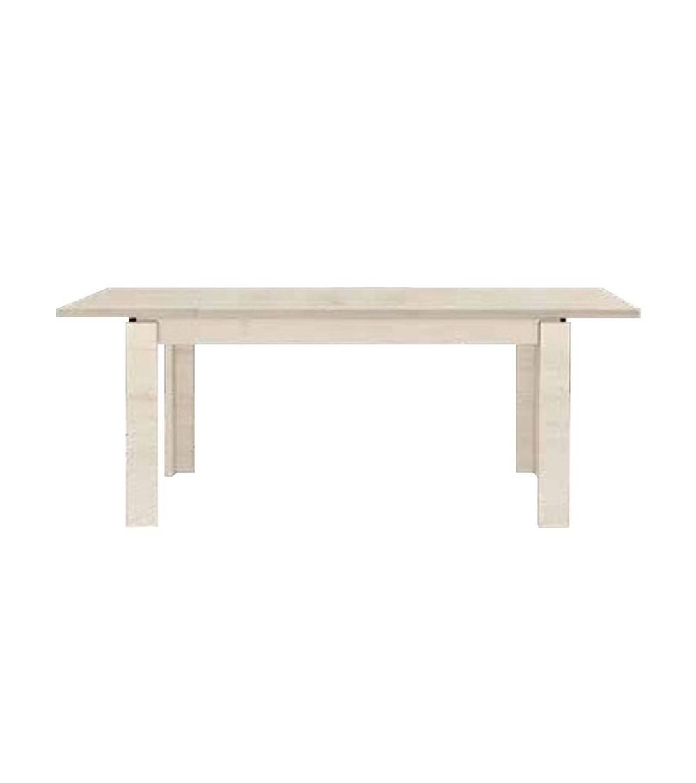 Tavolo Imab Manhattan in rovere sbiancato con 1 allunga 130x90x76.5 H cm.