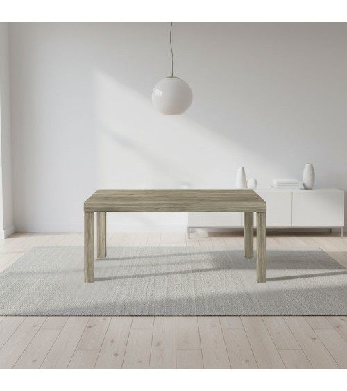 Tavolo Imab Piana T07 in larice grigio con 2 allunghe 140x90x75H cm.