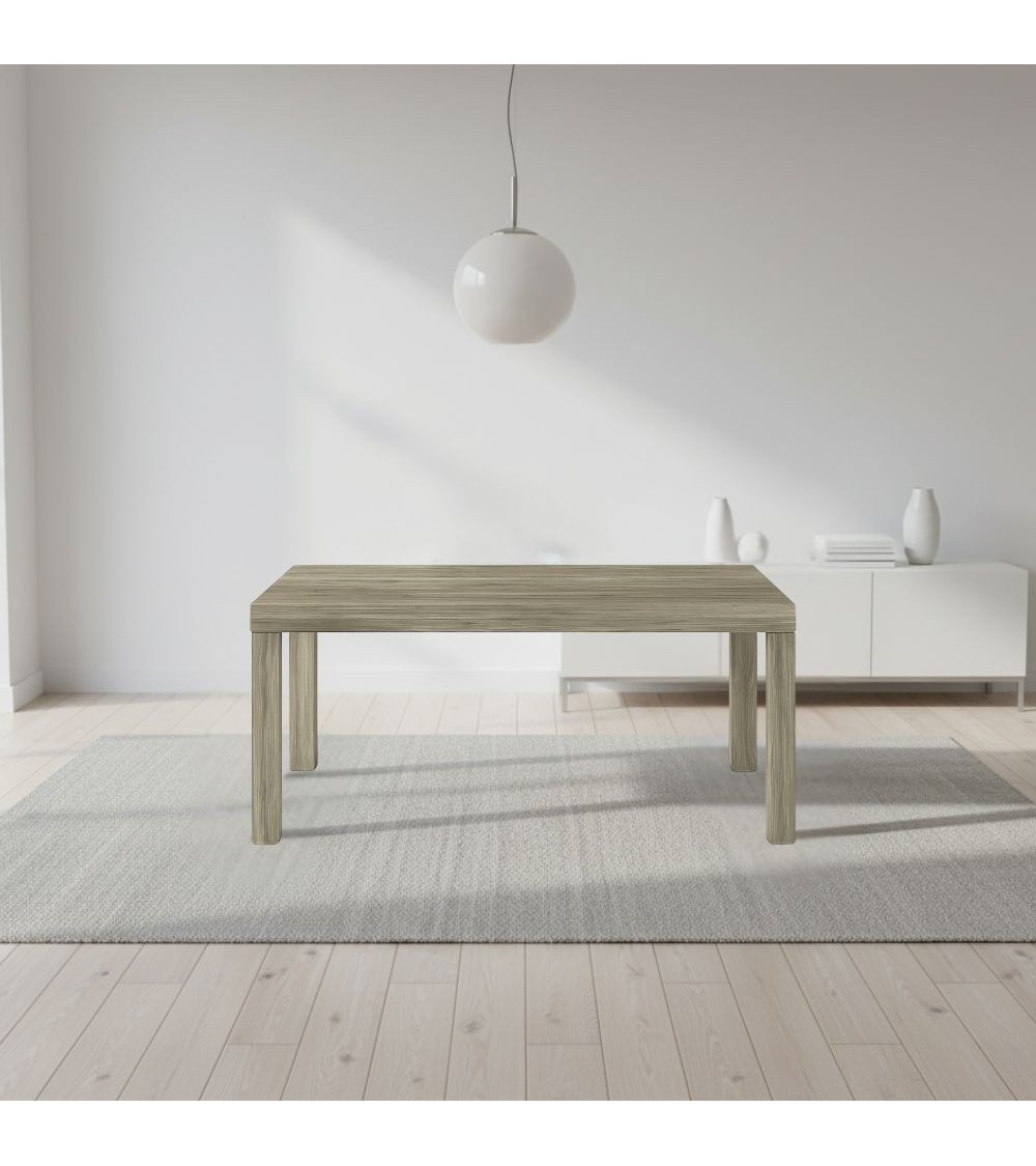 Tavolo Imab Piana T07 in larice grigio con 2 allunghe 140x90x75H cm.